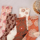 Orange Embossed Socks – Detail View 3