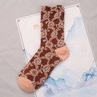 Orange Embossed Socks – Detail View 6