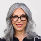 Woman wearing Peepers Aubrey blue light reading glasses in black