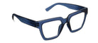Peepers Take A Bow blue light reading glasses in navy, angled view