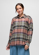 prAna Cabin Core Flannel Shirt in Multi Plaid, front view