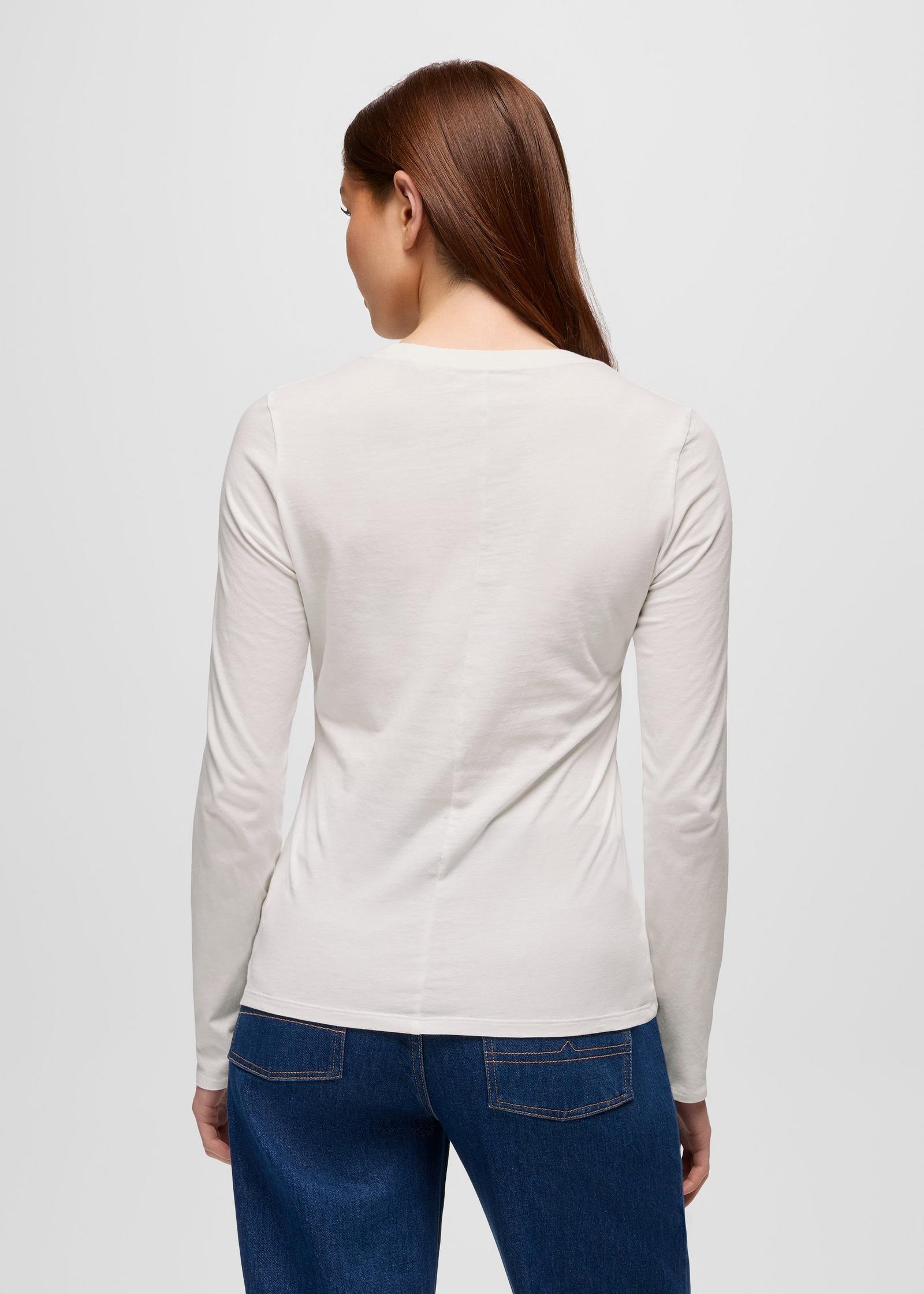prAna Everyday Long Sleeve Tee in Soft White, back view
