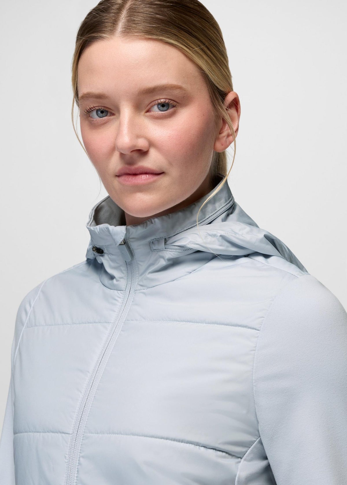 prAna Ice Flow Insulated Jacket in Rainier, close-up detail