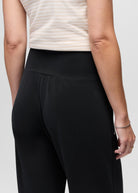prAna Shea Soft Wide Leg Pant in Black, back waistband detail