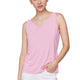 Reversible Bamboo Cami in Begonia, front view with scoop neckline