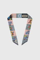 Equestrian skinny scarf knotted