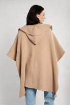 Back view of the light hooded kimono showing the hood