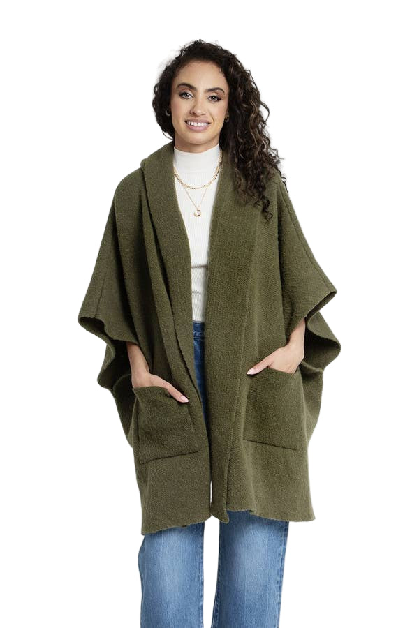 Hooded oversized kimono, product photo