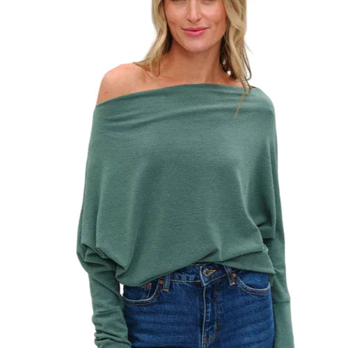 The Anywhere Top in Green – Ella Where She Shops