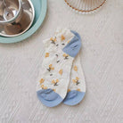 Vintage Floral Blue and Yellow Low-Cut Socks