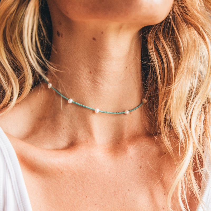 Choker Necklace, Turquoise