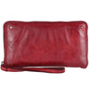 Sierra Leather Wallet/Wristlet: Red